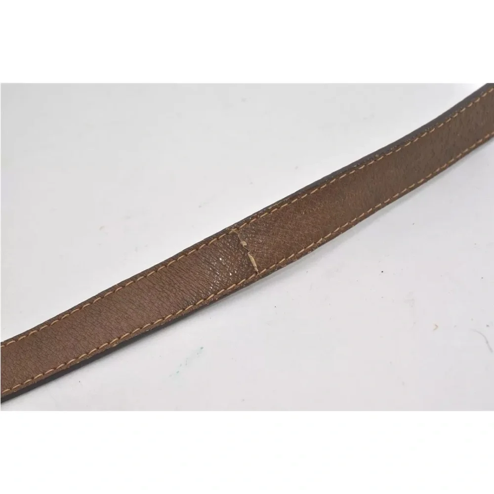 Authentic GUCCI Web Sherry Line Shoulder Cross Bag GG PVC Leather Brown 7169I - Picture 16 of 16